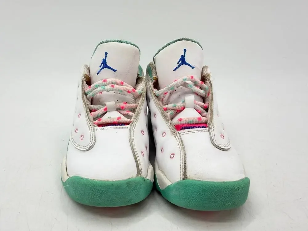 Nike Air Jordan 13 Retro TD Aurora Green Toddler Shoes Size 9C 684802-100